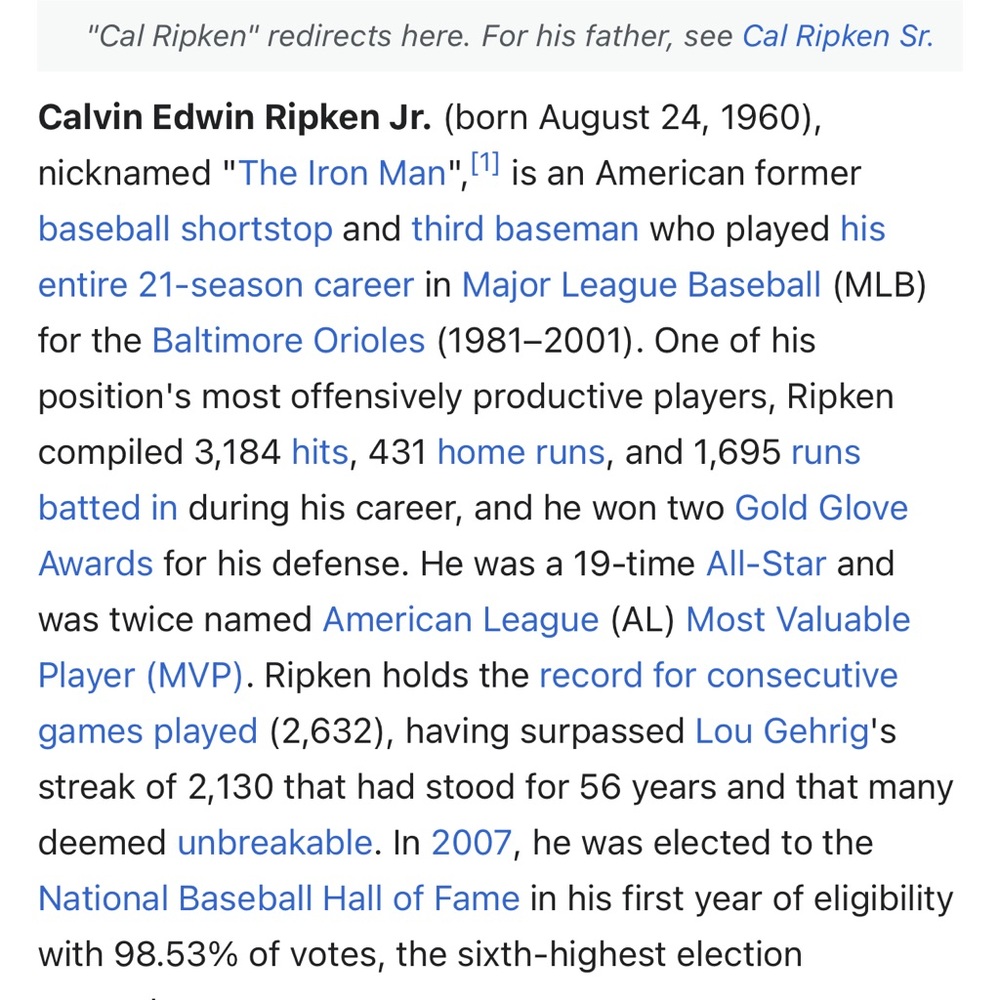 Autographed baseball by Cal Ripkin Jr. - Picture 4 of 4